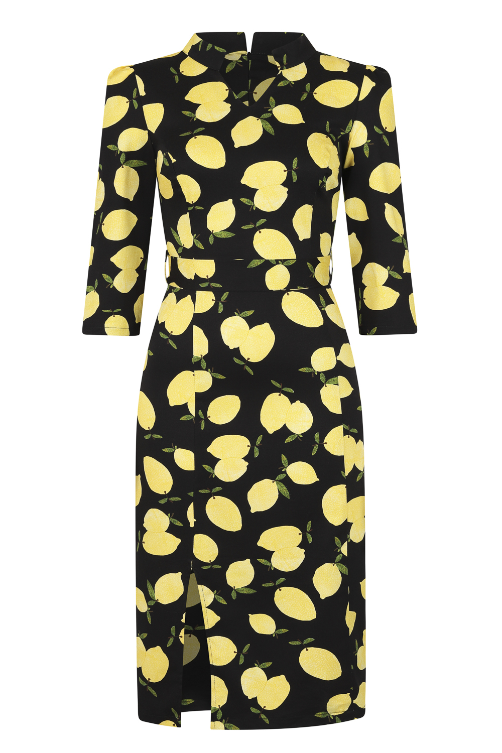 Zesty Lemon Wiggle Dress